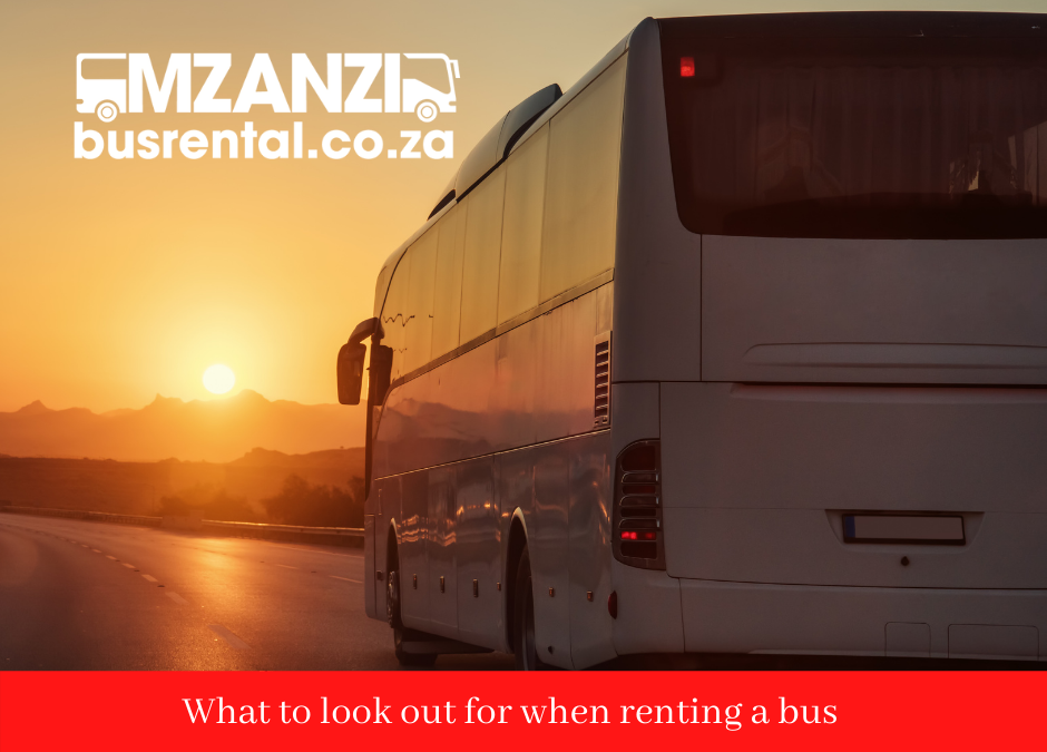 What to look out for when renting a bus